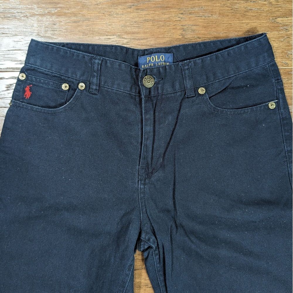 Polo Ralph Lauren Navy Slim Fit Jeans Size‎ 14 Boys (28x28) Red Horse